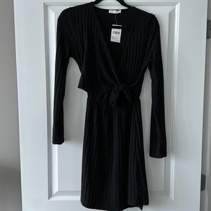 Black Mini Wrap Dress with tags